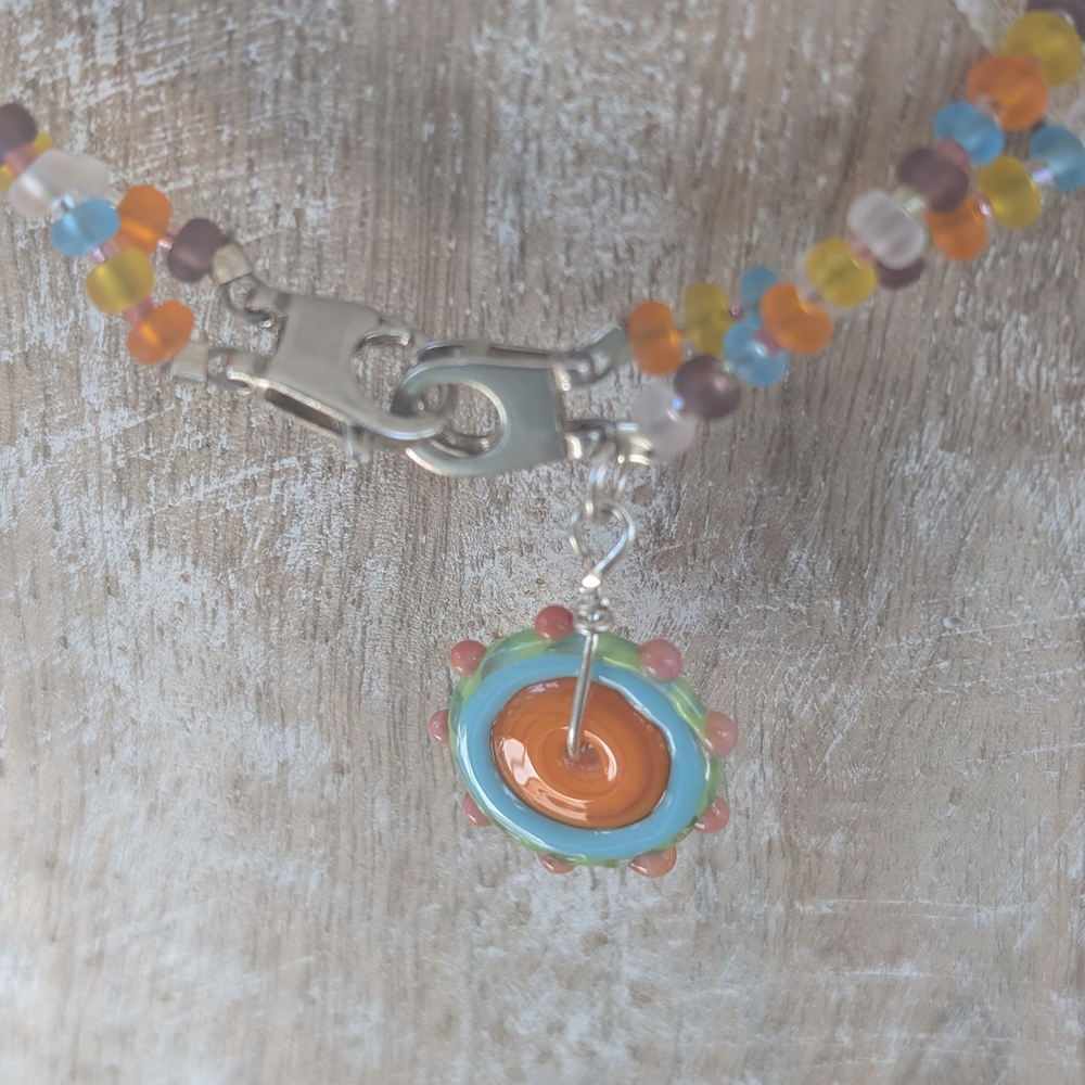 Artisan Beaded And Sterling Silver Bracelet - Picture 9 of 9